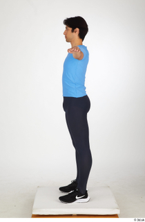  Jorge ballet leggings black sneakers blue t shirt dressed sports standing t poses whole body 0003.jpg